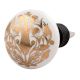 Golden Calla Lily Flower Flat Ceramic Wine Stopper